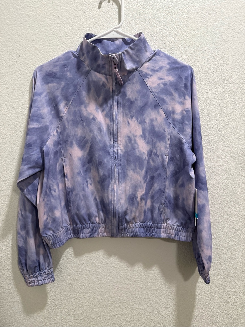 Athleta Girl Lavender & Light Tie-Dye Bomber Jacket